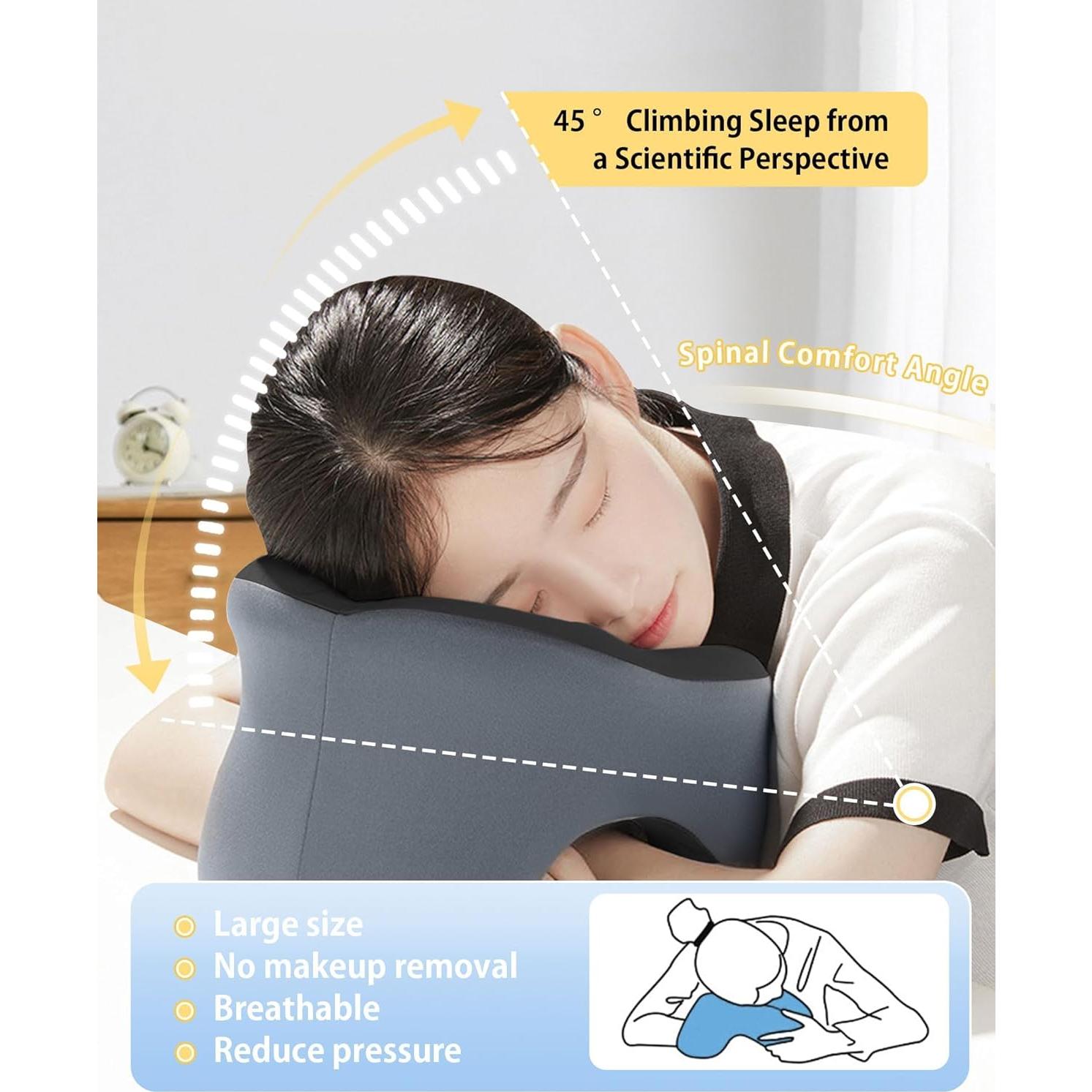 Almohada de viaje TRMFUSA 2 en 1 Espuma Viscoelástica Ajustable