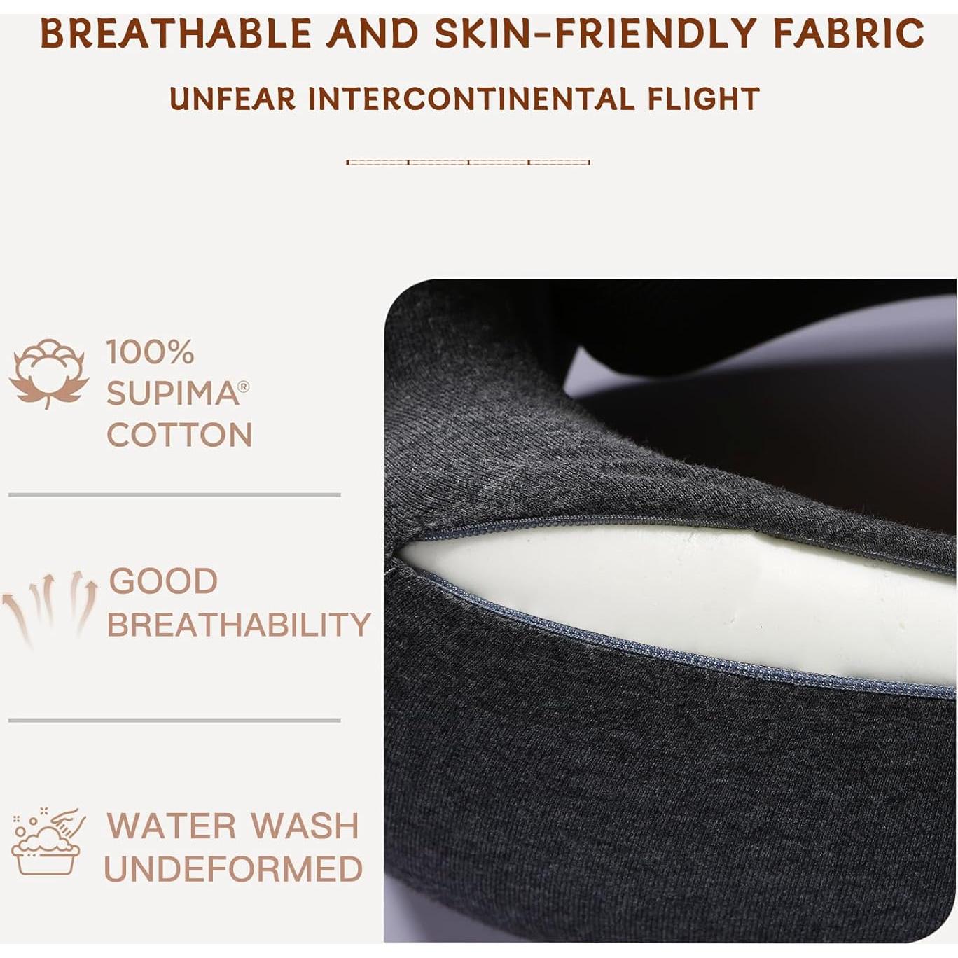 Almohada de Viaje Tuvalud CH001-1 Espuma Viscoelástica Ajustable