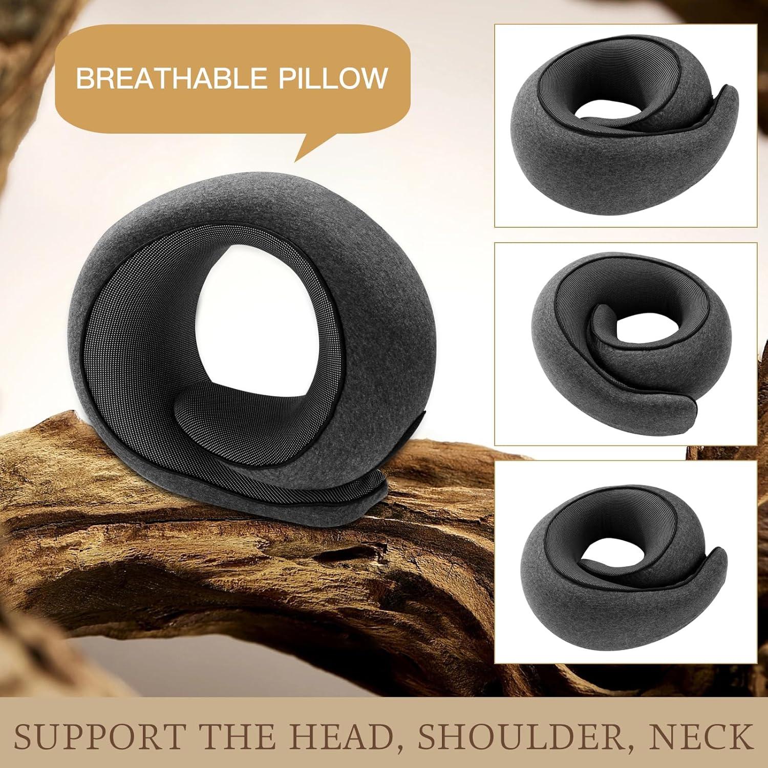 Almohada de Viaje Tuvalud CH001-1 Espuma Viscoelástica Ajustable