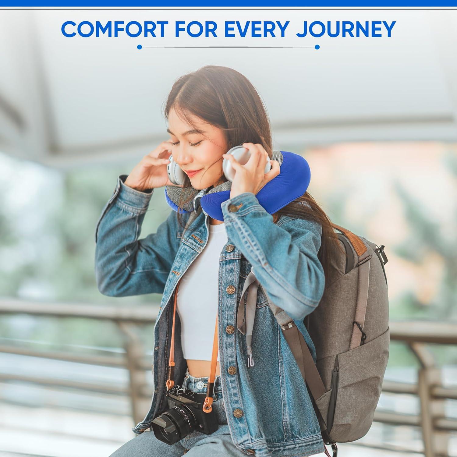 Almohada de Viaje W.S. Sells - Espuma de Memoria Ergonómica