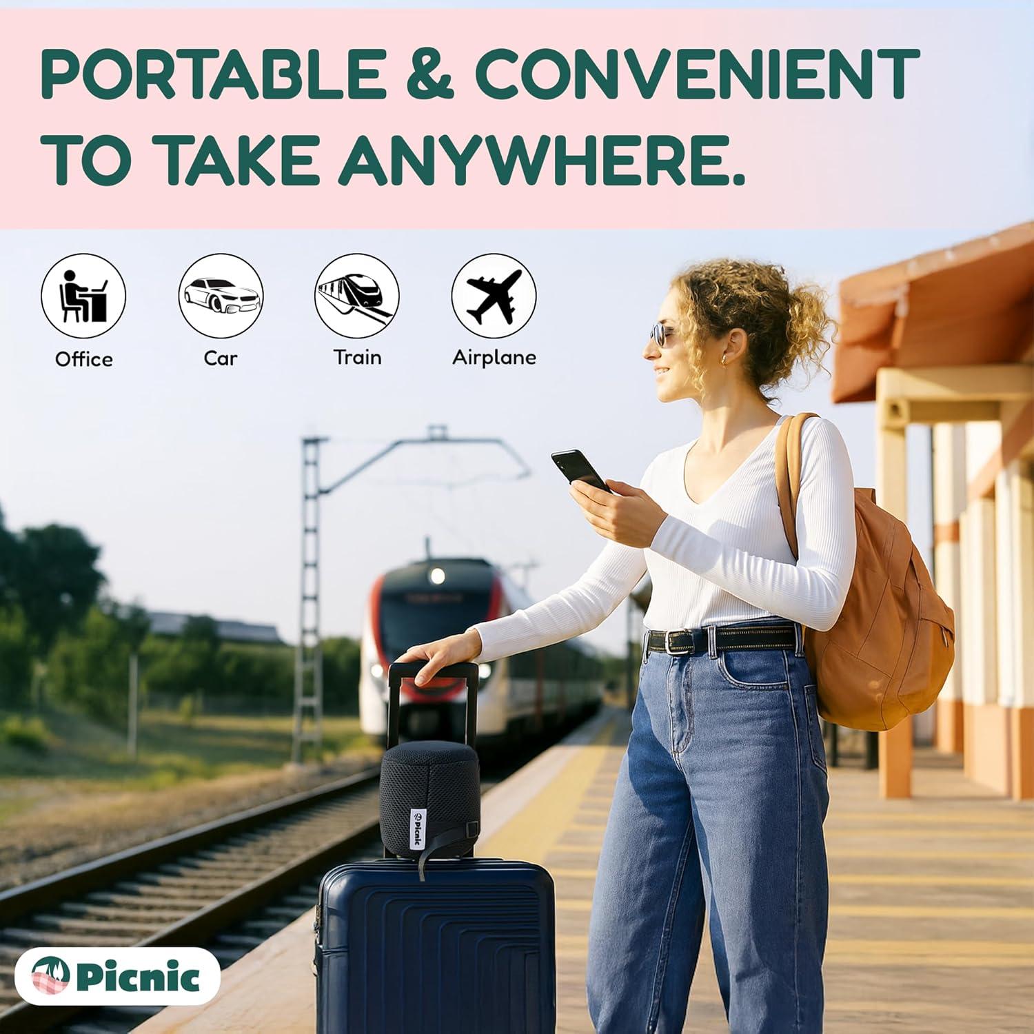 Almohada de Cuello Espuma de Memoria Picnic Compacta 32x23.5cm