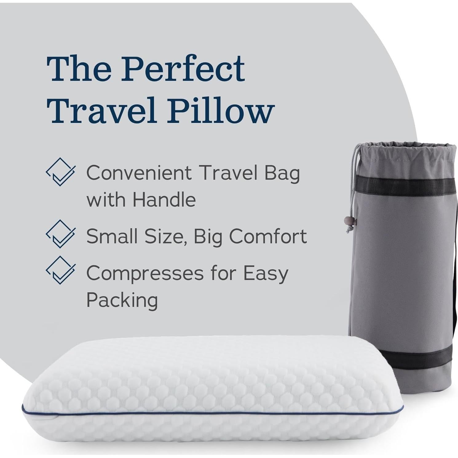 Almohada de Viaje Weekender Espuma Memoria con Gel 45x30cm