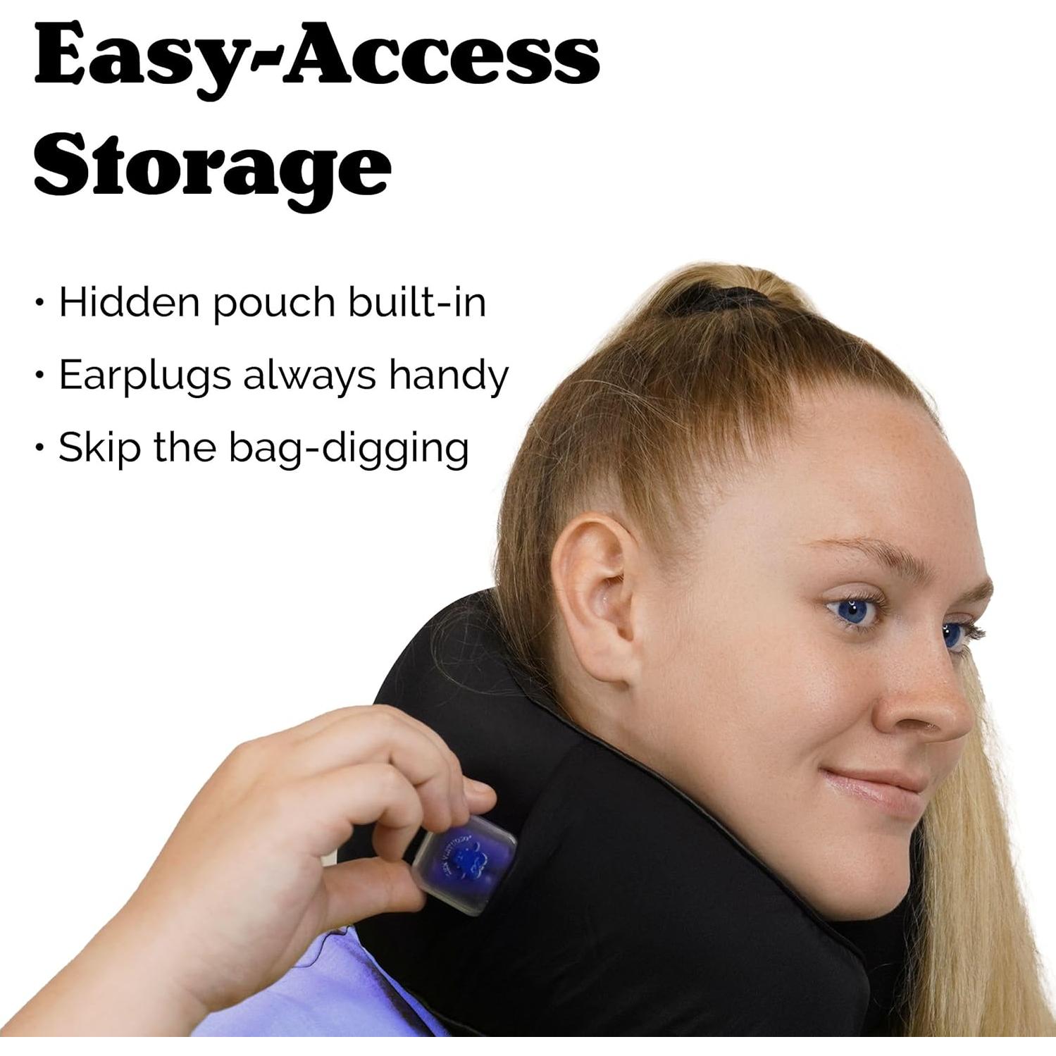 Almohada de Viaje ZENTOPIA Espuma Viscoelástica Ergonómica