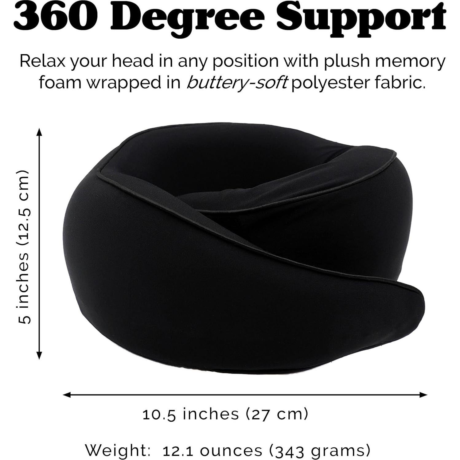 Almohada de Viaje ZENTOPIA Espuma Viscoelástica Ergonómica