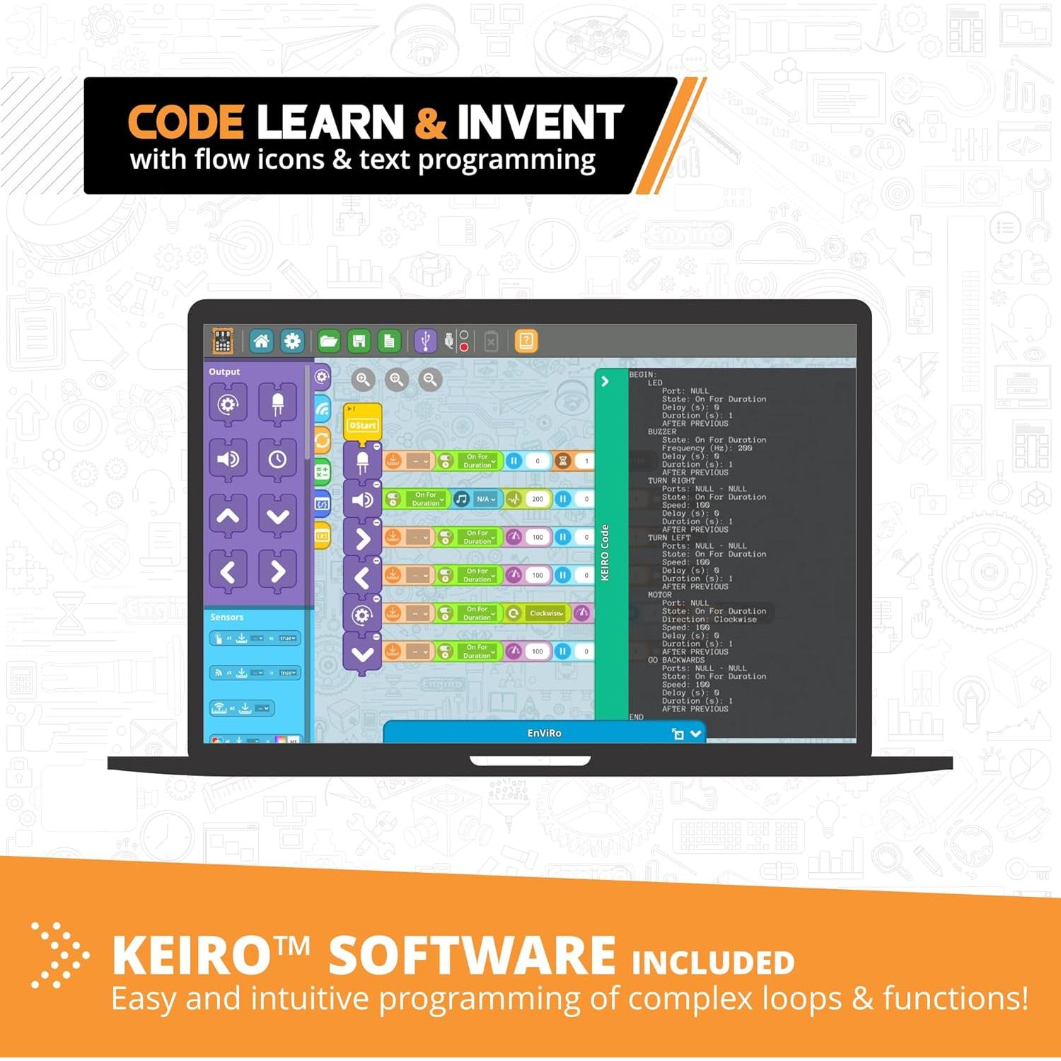 Kit de Robótica Programable Engino Coding Lab ERP Pro - 3 Motores y Sensores