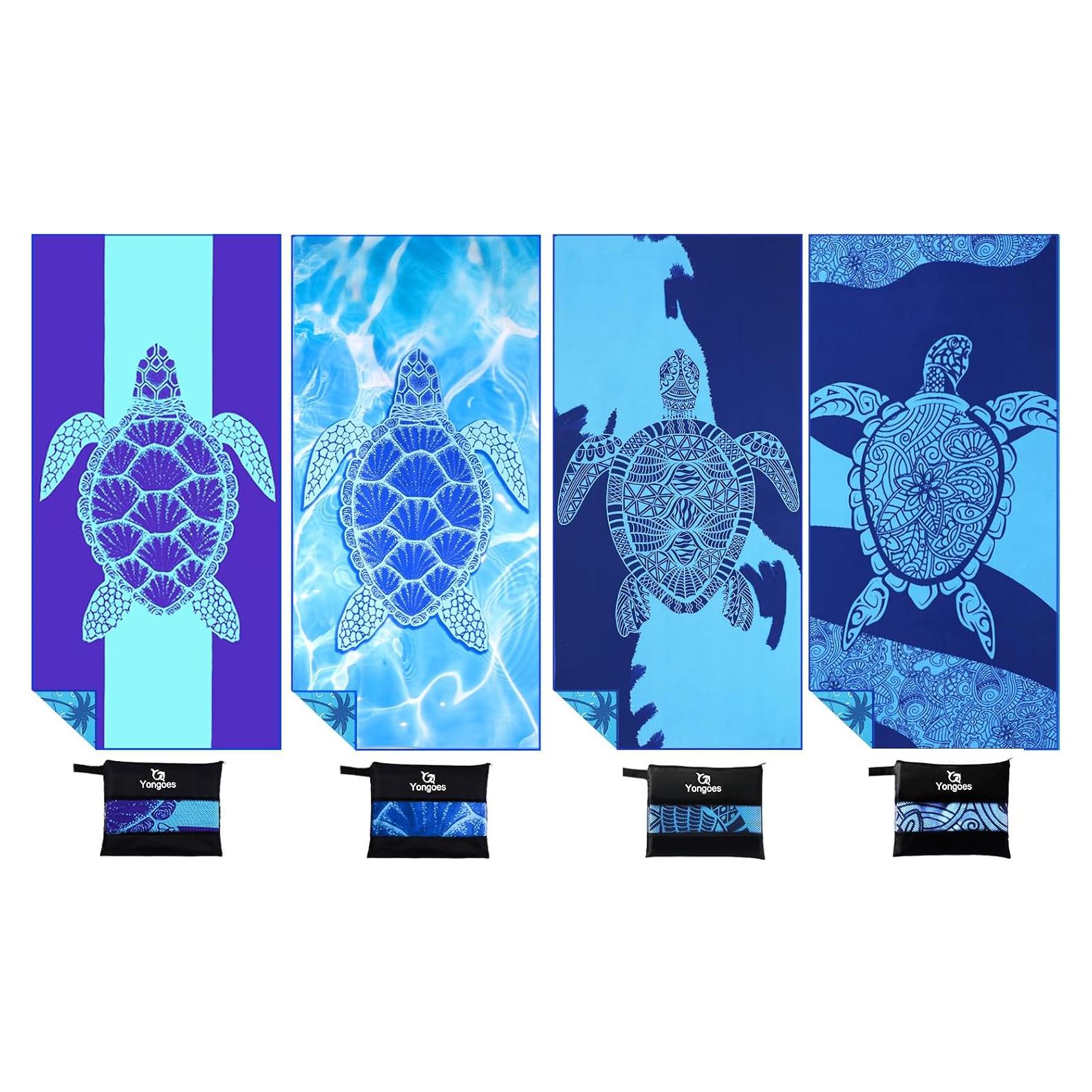 Toallas de Playa Microfibra Yongoes 4 Piezas 81x180 cm