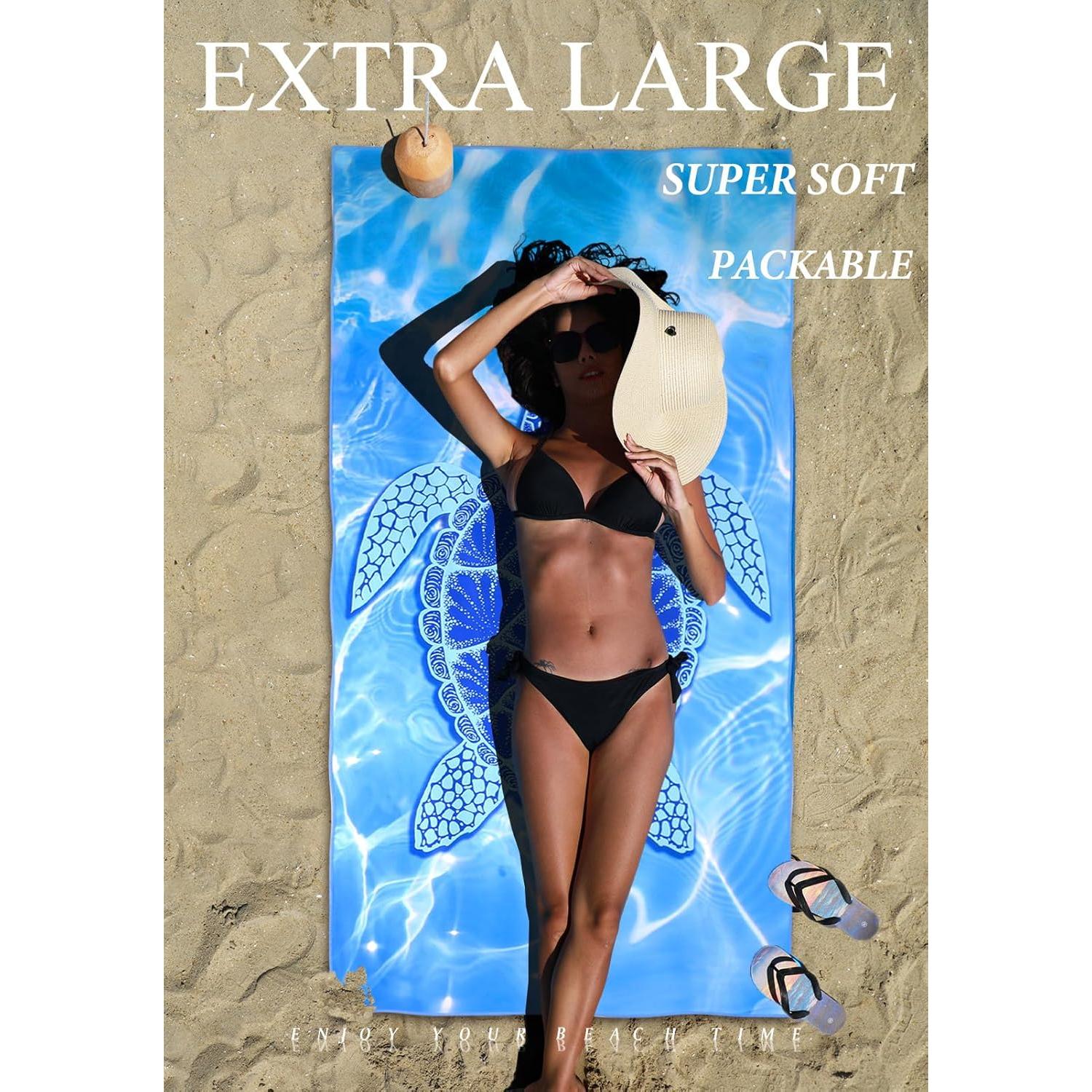 Toallas de Playa Microfibra Yongoes 4 Piezas 81x180 cm