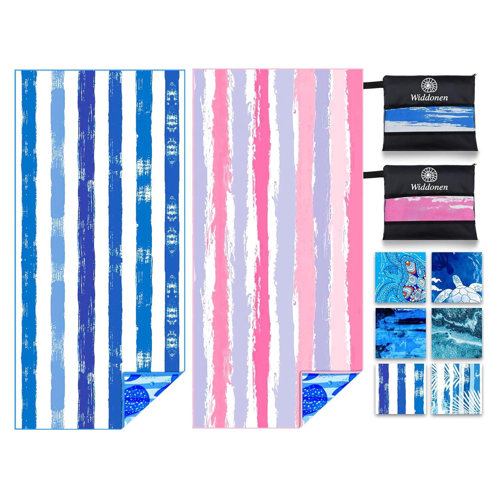 Toalla de Playa Microfibra Widdonen 81x180 cm Secado Rápido