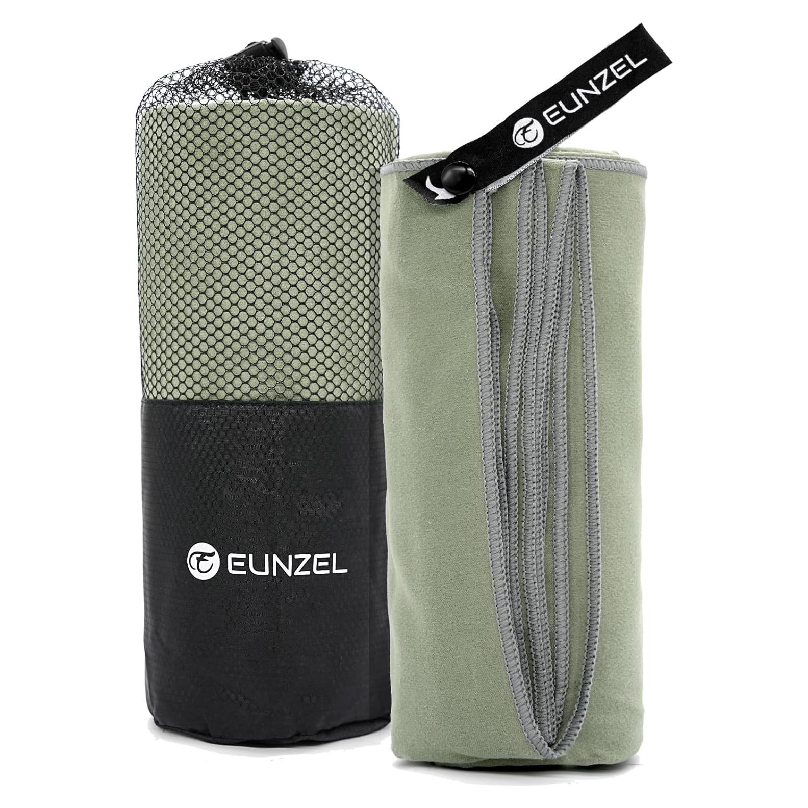 Toalla de Camping Microfibra Eunzel 76x152 cm Verde Militar