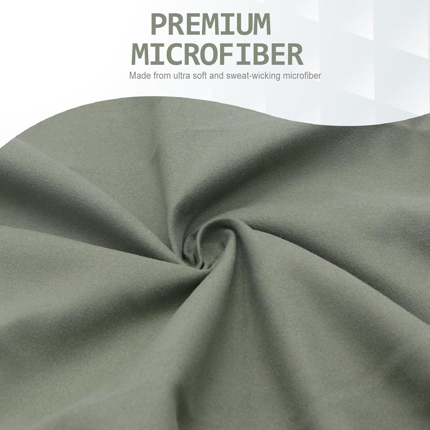 Toalla de Camping Microfibra Eunzel 76x152 cm Verde Militar