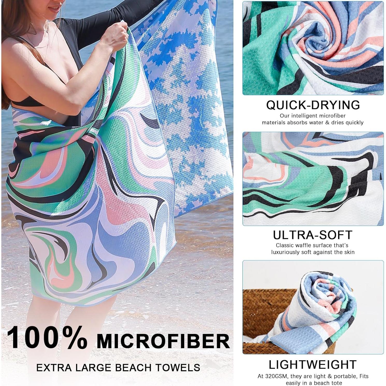 Toalla de Playa Microfibra FABBRICA HOME 76x170 cm Tropical