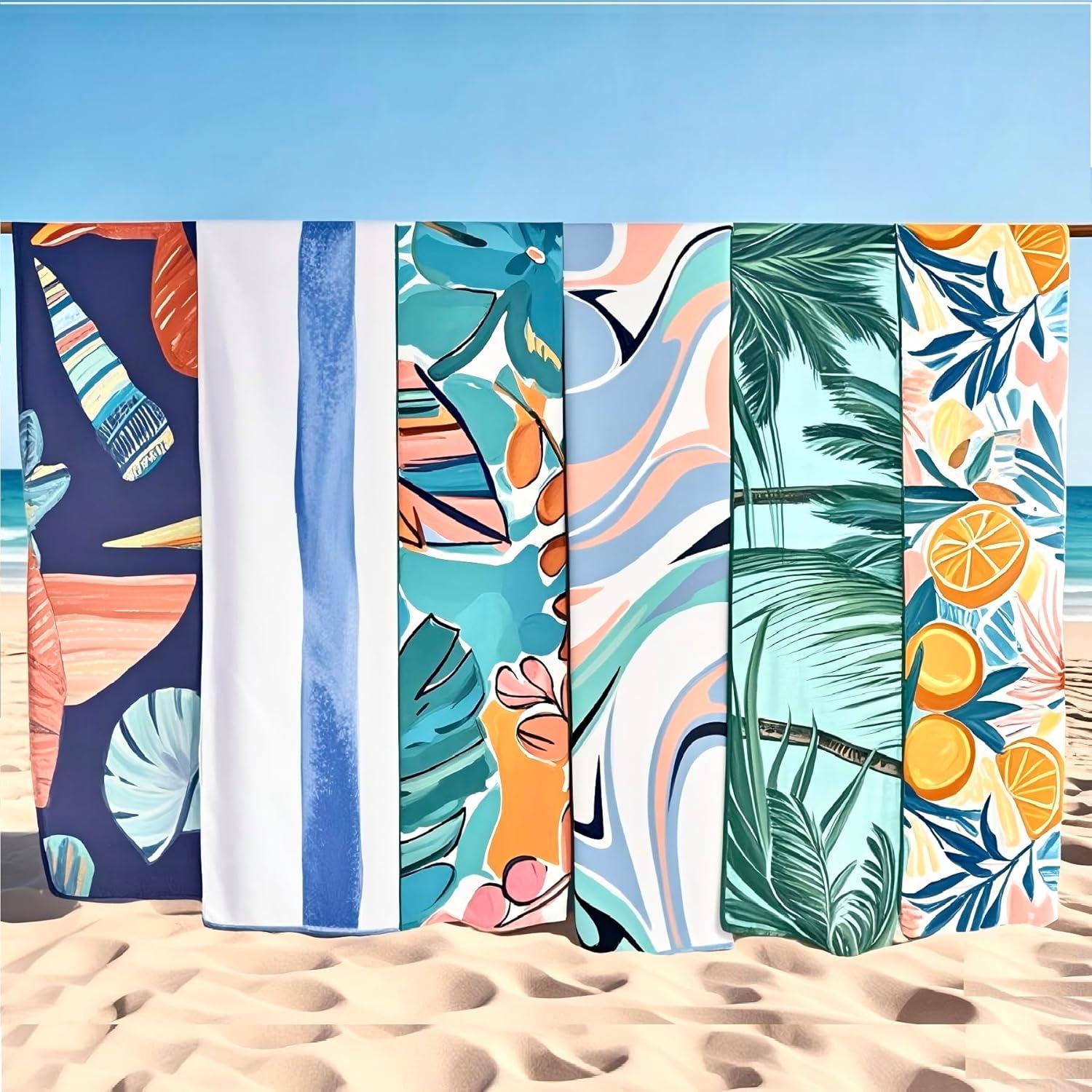 Toalla de Playa Microfibra FABBRICA HOME 76x170 cm Tropical