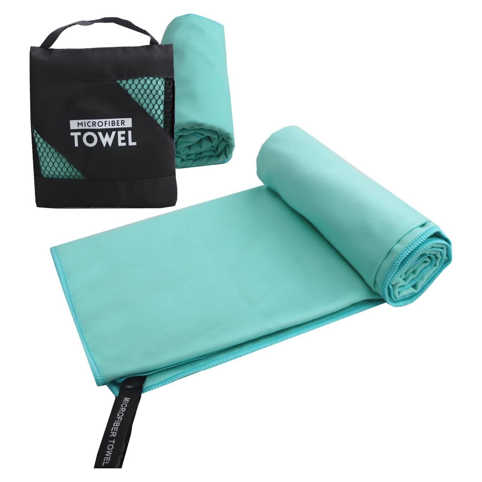 Toalla de Microfibra GUIFIER 76x152 cm Secado Rápido Azul Lago