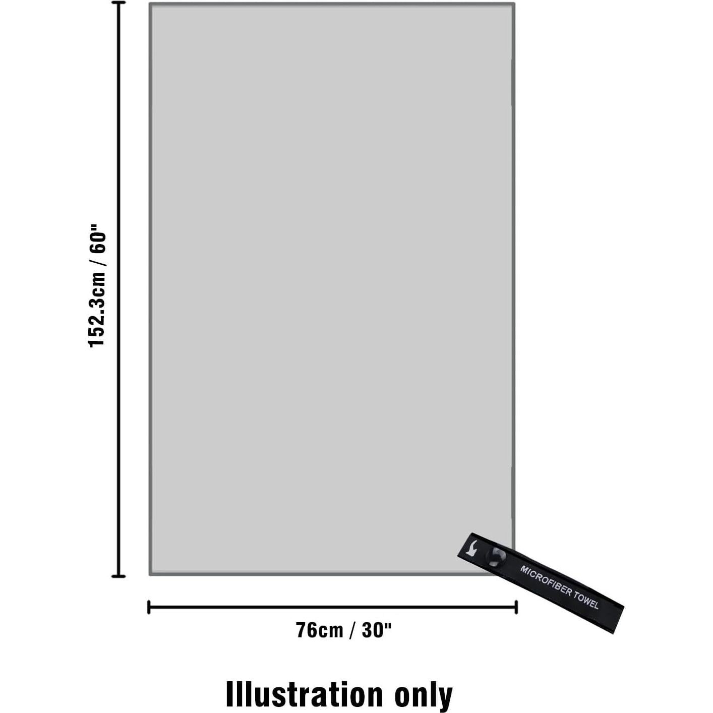 Toalla de Microfibra GUIFIER 76x152 cm Secado Rápido Azul Lago