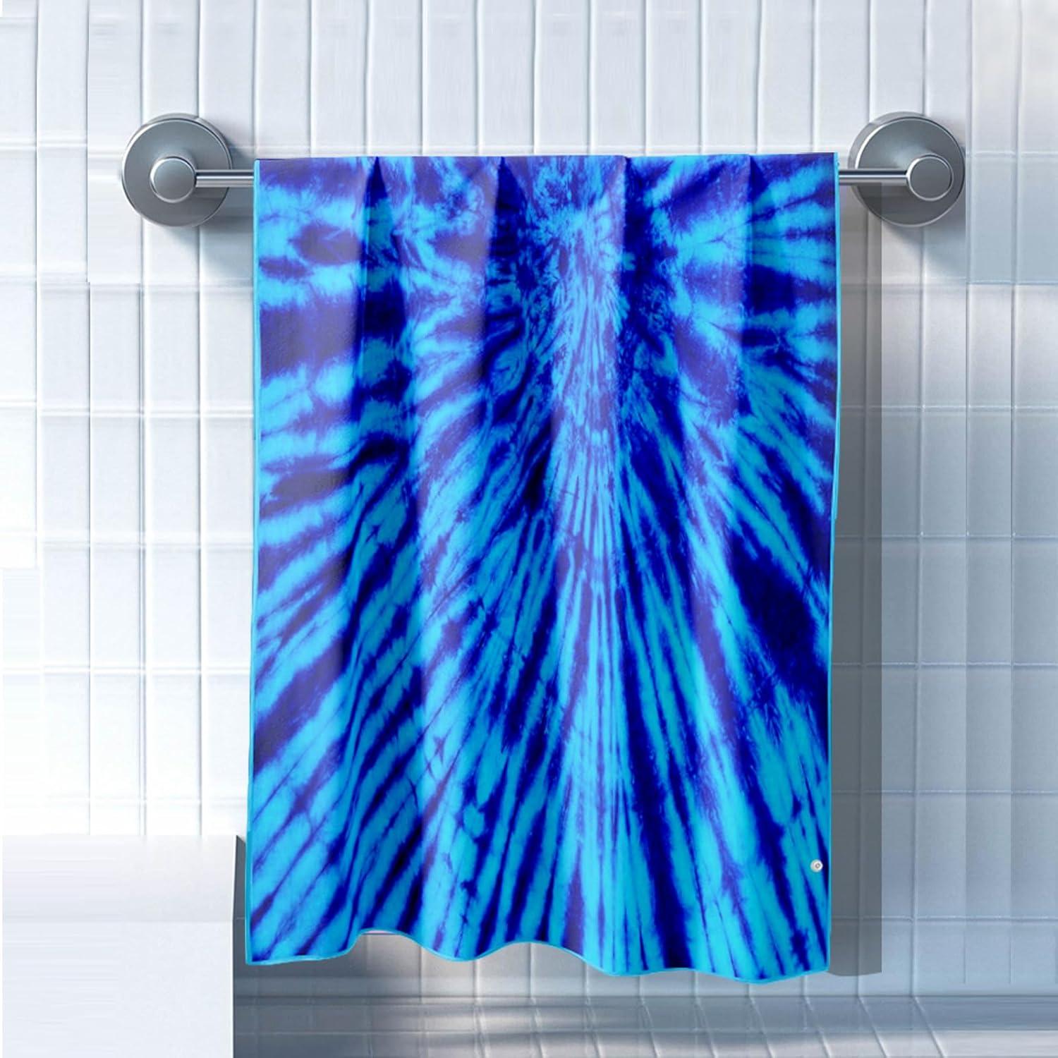 Toalla de Playa Microfibra PILIFALA Grande Azul Boho 180x81cm