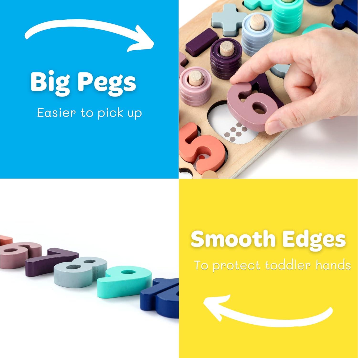 Juguetes Montessori GeroCrew Apilamiento y Conteo 39x14cm