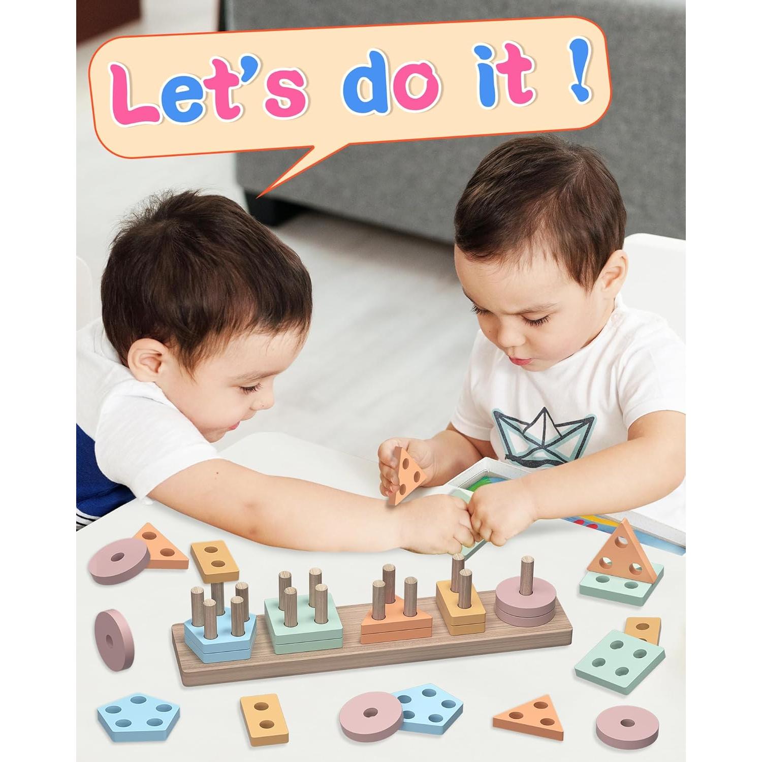 Juguetes Montessori de Madera kecristv para Niños 1-3 Años