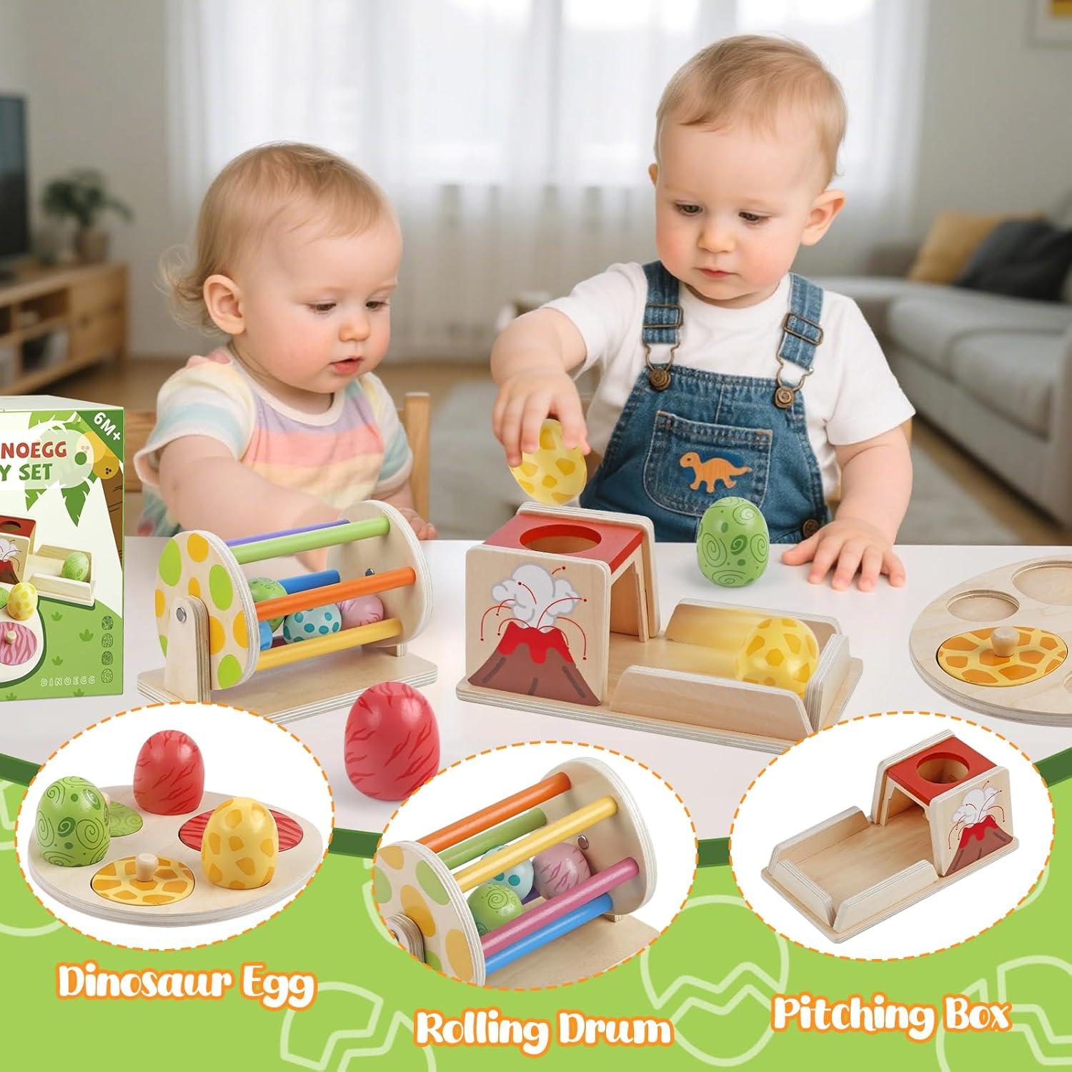 Juguetes Montessori Wuzhineisn de Madera para Bebés 6-18 Meses