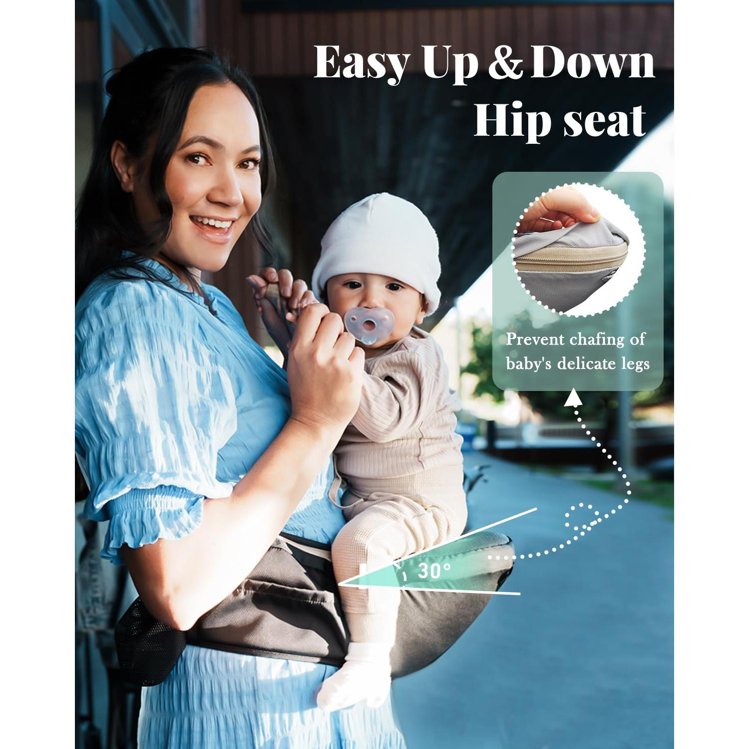 Portabebés MOMTORY 6-en-1 Ajustable para Bebés 3-23 kg