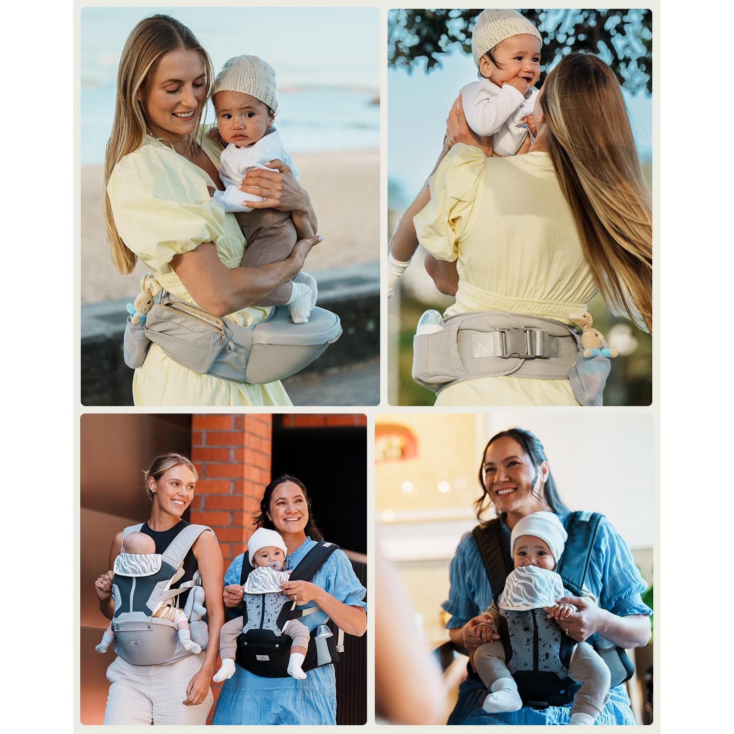 Portabebés MOMTORY 6-en-1 Ajustable para Bebés 3-23 kg