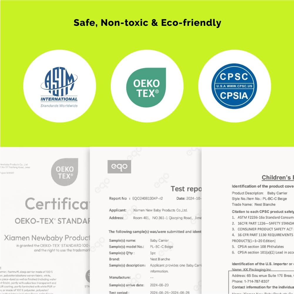 Portabebés ergonómico 4 en 1 Pata de gallo - Algodón-Lino