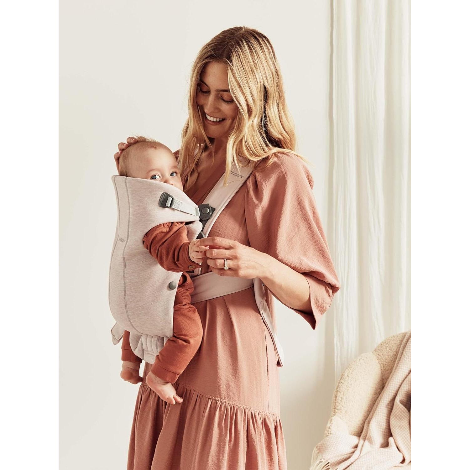 Portabebés Mini BabyBjörn Jersey 3D Beige Claro, Ergonómico