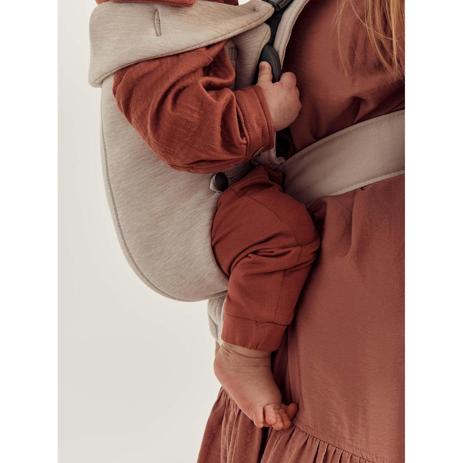 Portabebés Mini BabyBjörn Jersey 3D Beige Claro, Ergonómico