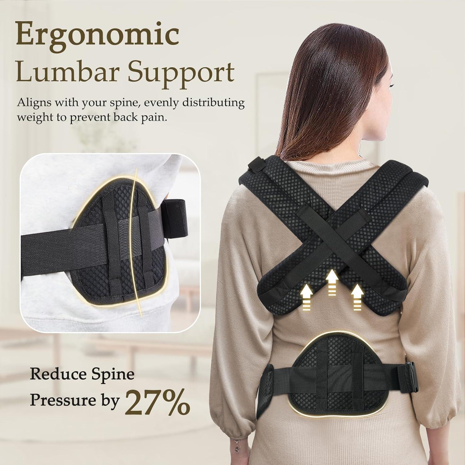 Portabebés Ergonómico Safotad Negro Ajustable 3.2-25 kg