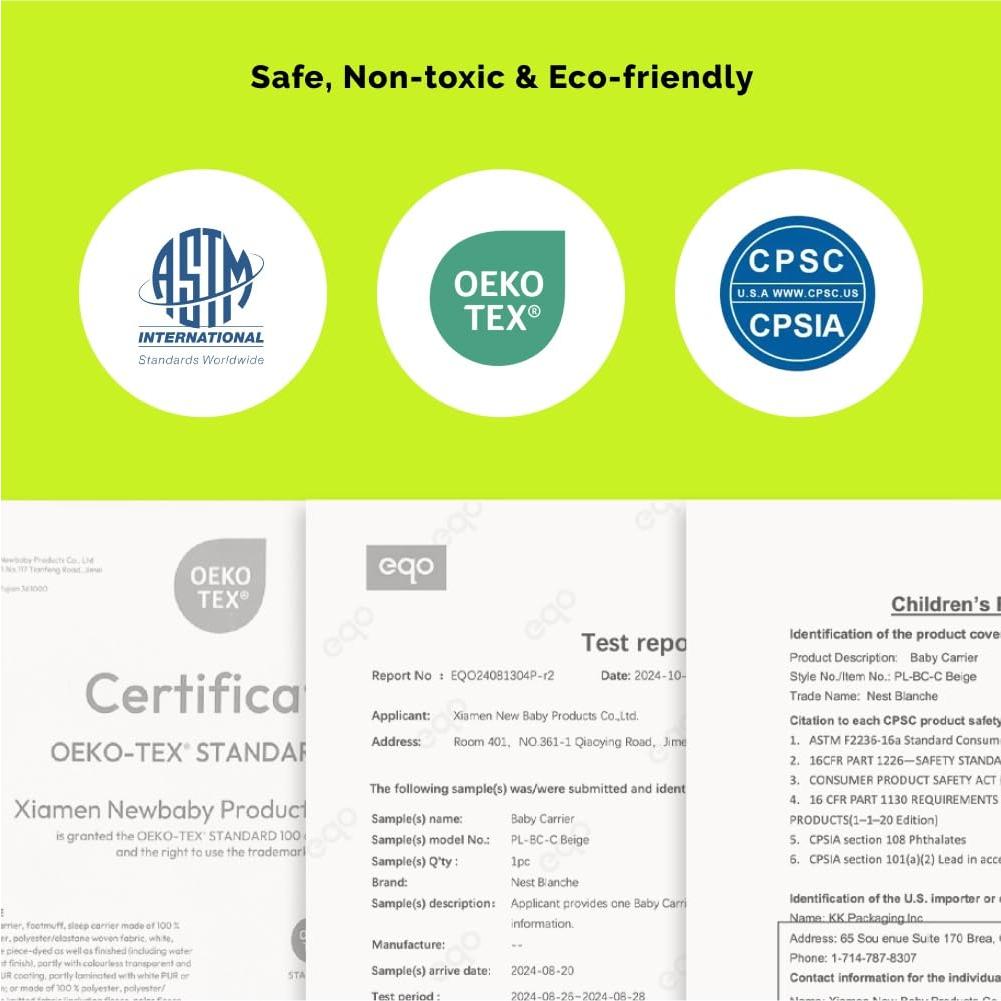 Portabebés Ergonómico Beige para 3.2-15.9 kg - Ajustable y Cómodo