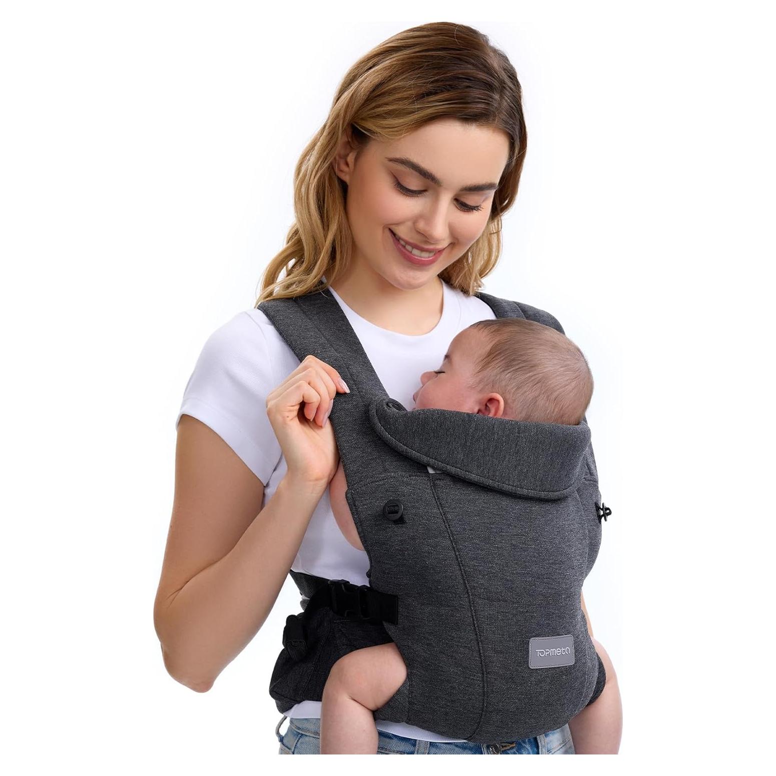 Portabebés Topmeta Gris Oscuro Ergonómico 3.2-10.9 kg