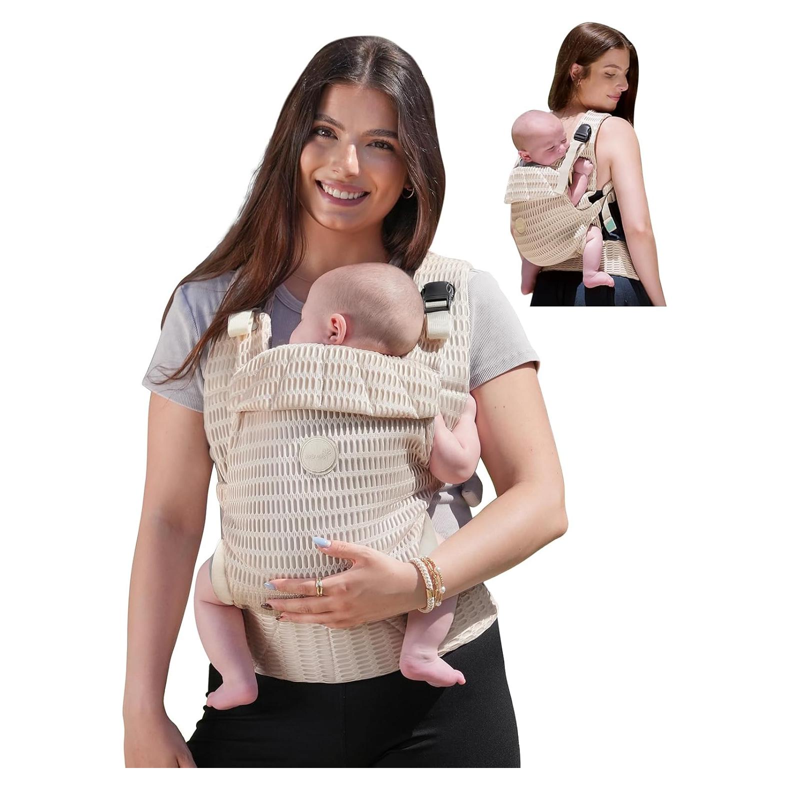 Portabebés GROWNSY Malla Transpirable 3.2-20 kg Beige