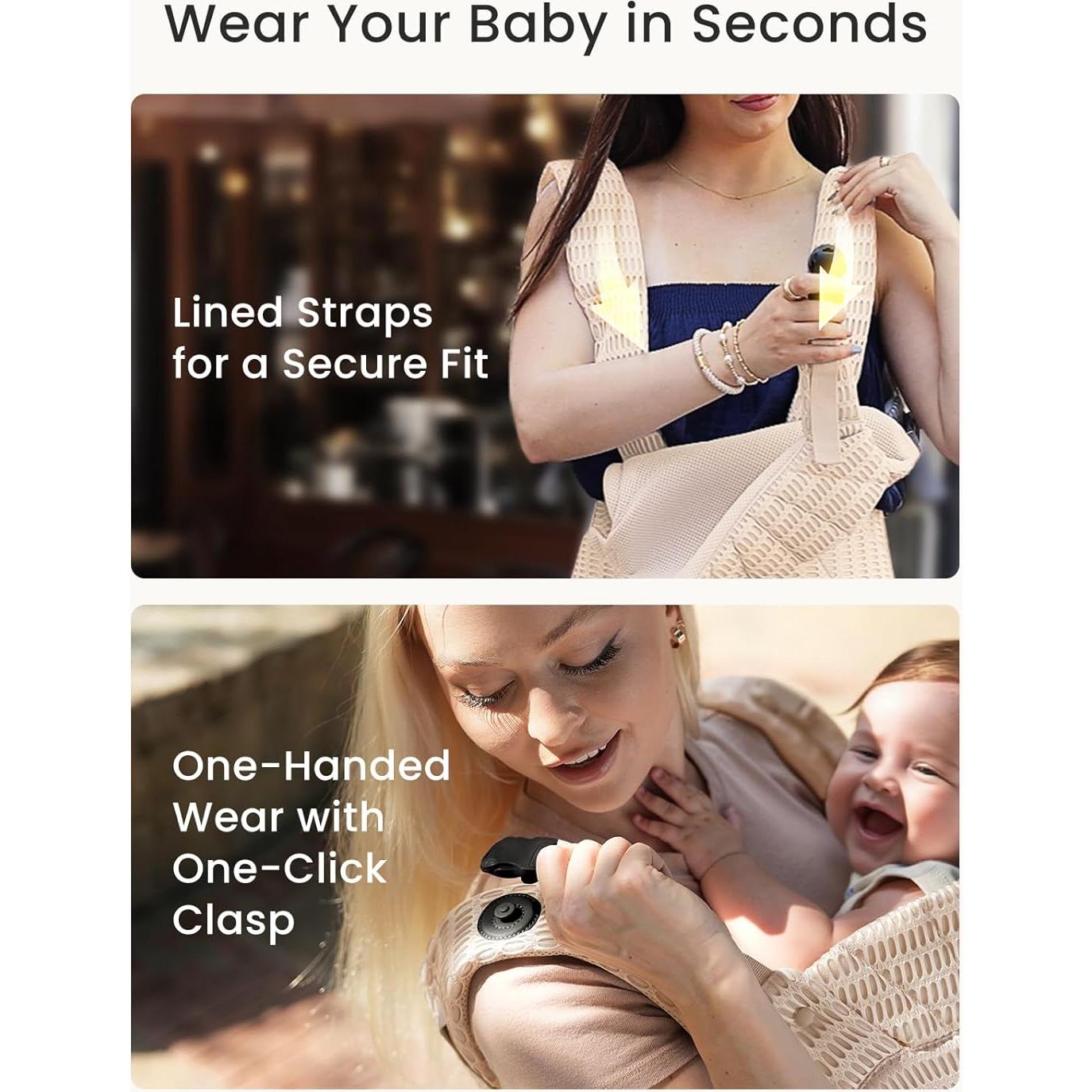 Portabebés GROWNSY Malla Transpirable 3.2-20 kg Beige