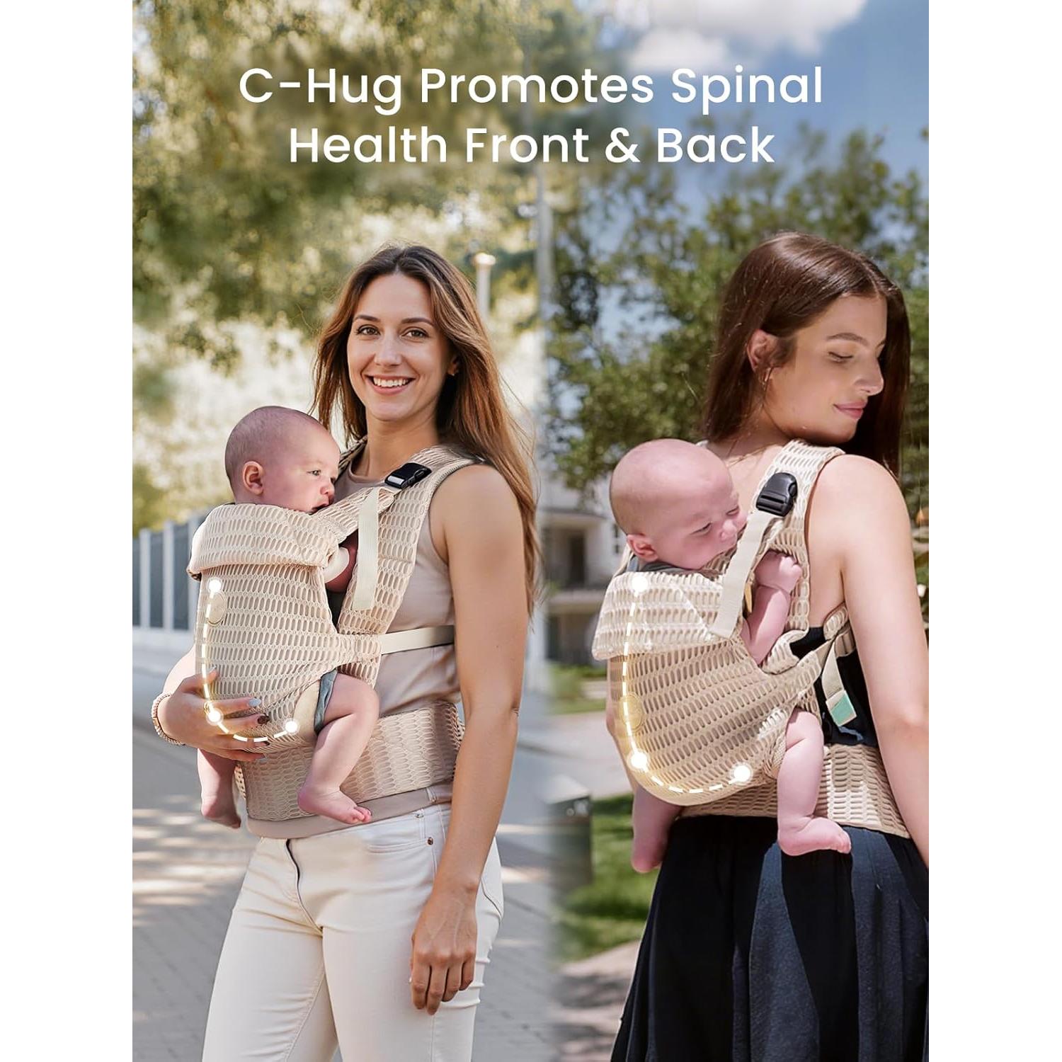 Portabebés GROWNSY Malla Transpirable 3.2-20 kg Beige