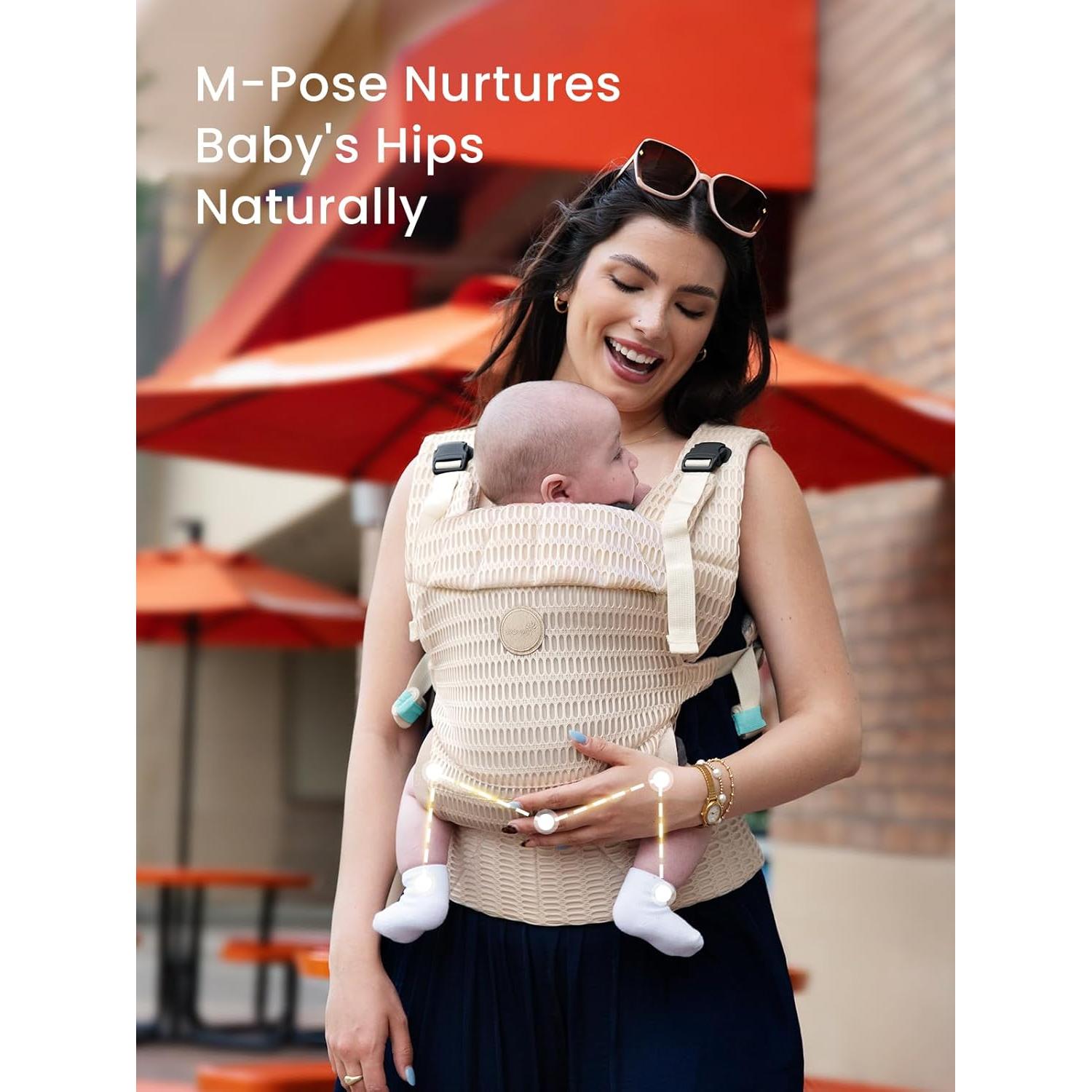 Portabebés GROWNSY Malla Transpirable 3.2-20 kg Beige