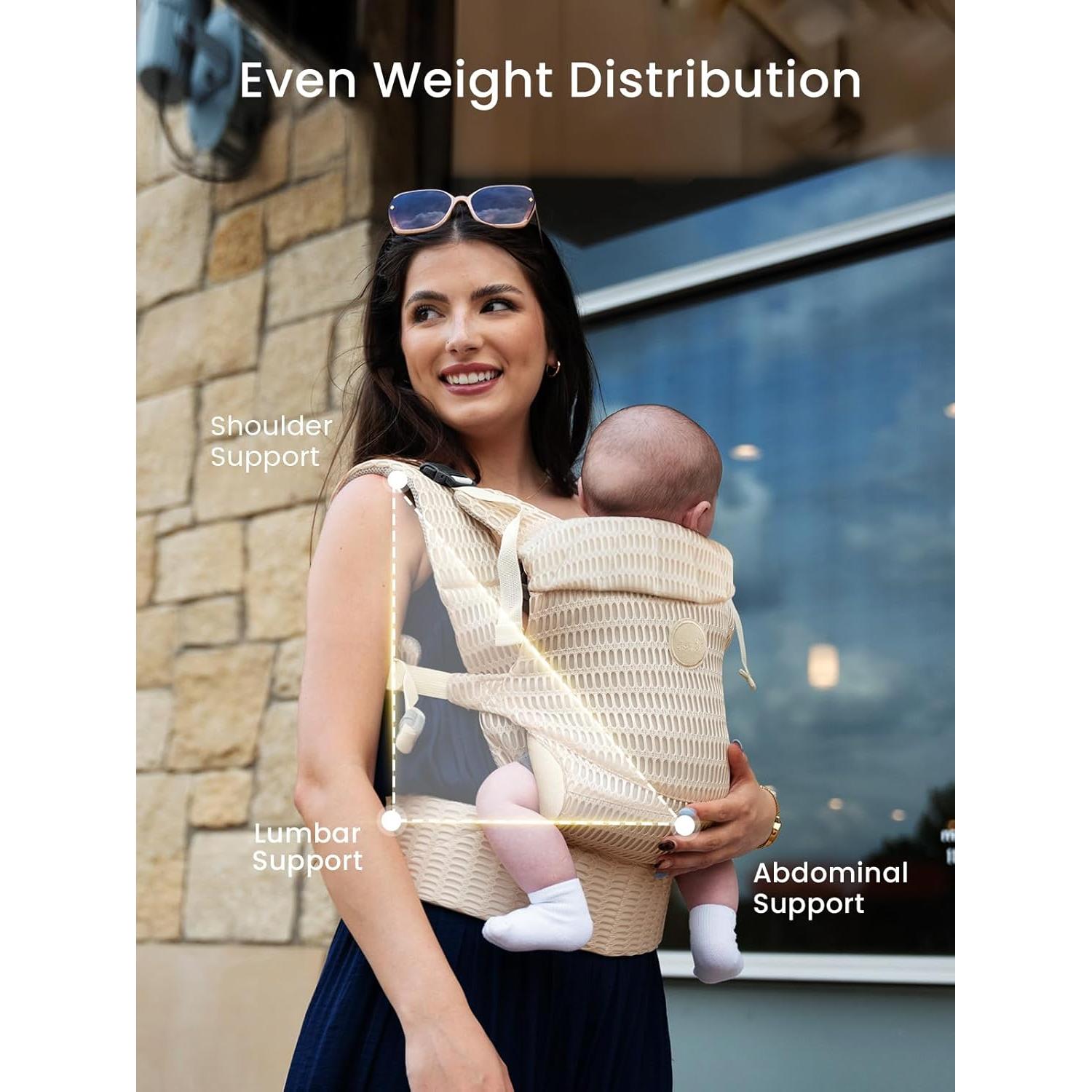 Portabebés GROWNSY Malla Transpirable 3.2-20 kg Beige