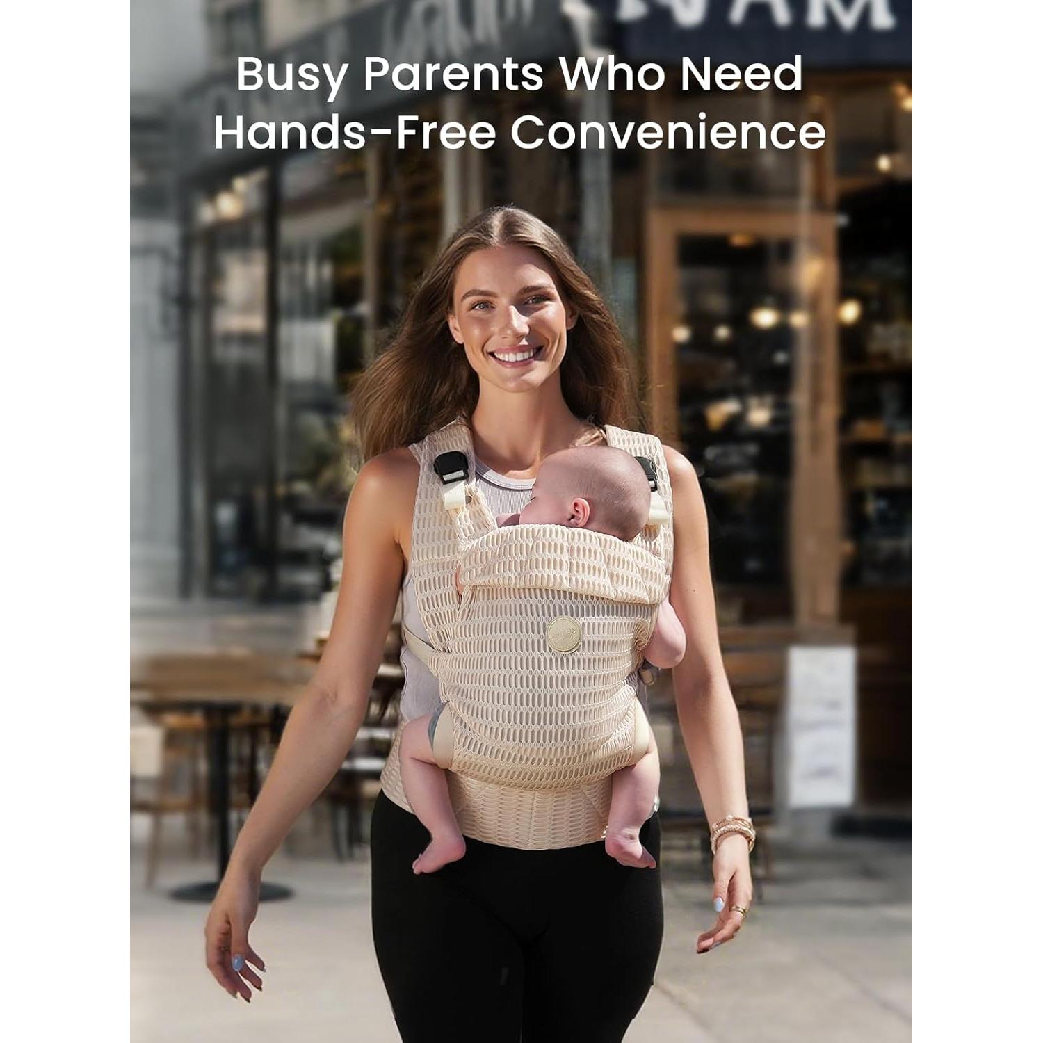 Portabebés GROWNSY Malla Transpirable 3.2-20 kg Beige