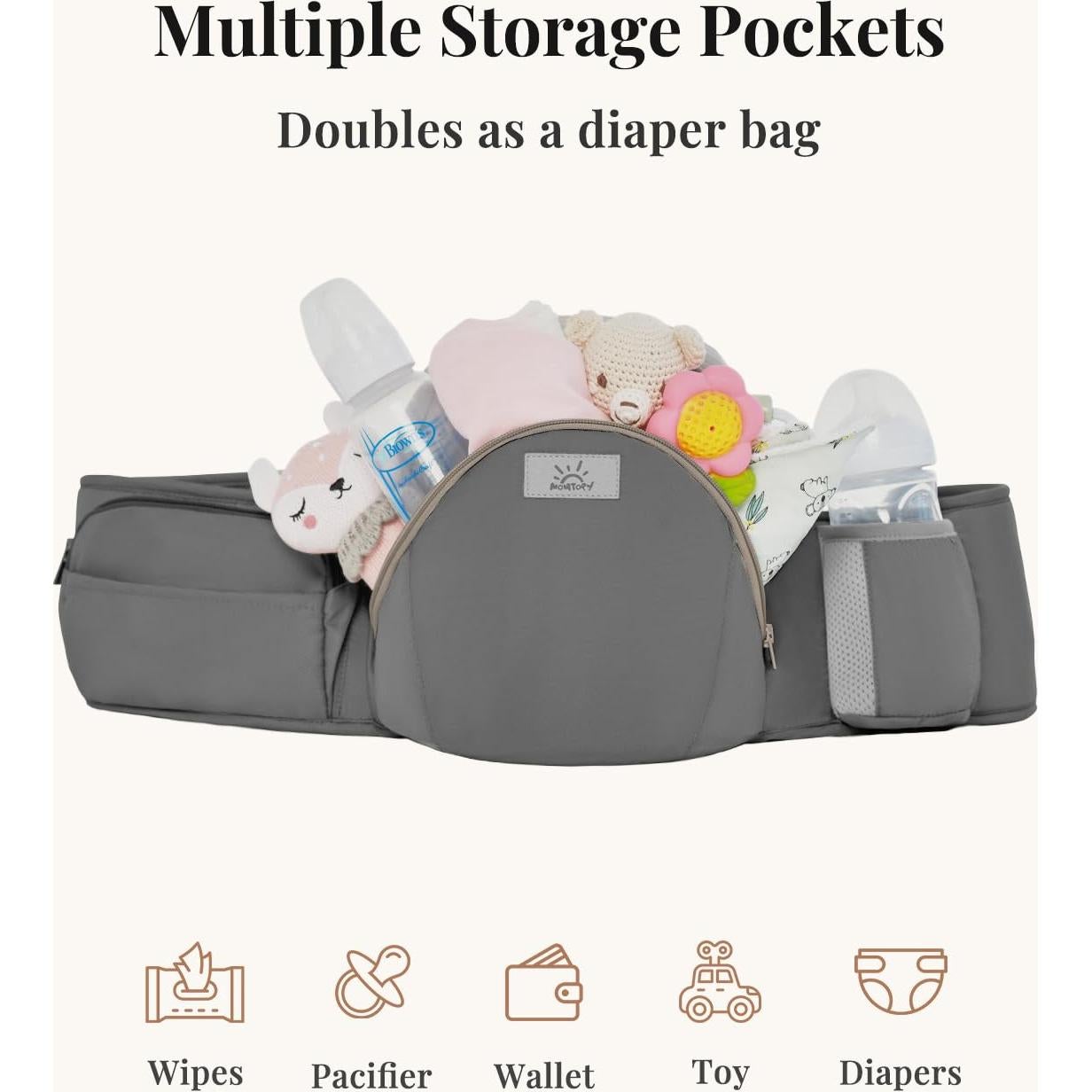 Portabebés Pro MOMTORY 6-en-1 Ergonómico para 3.2-22.7kg