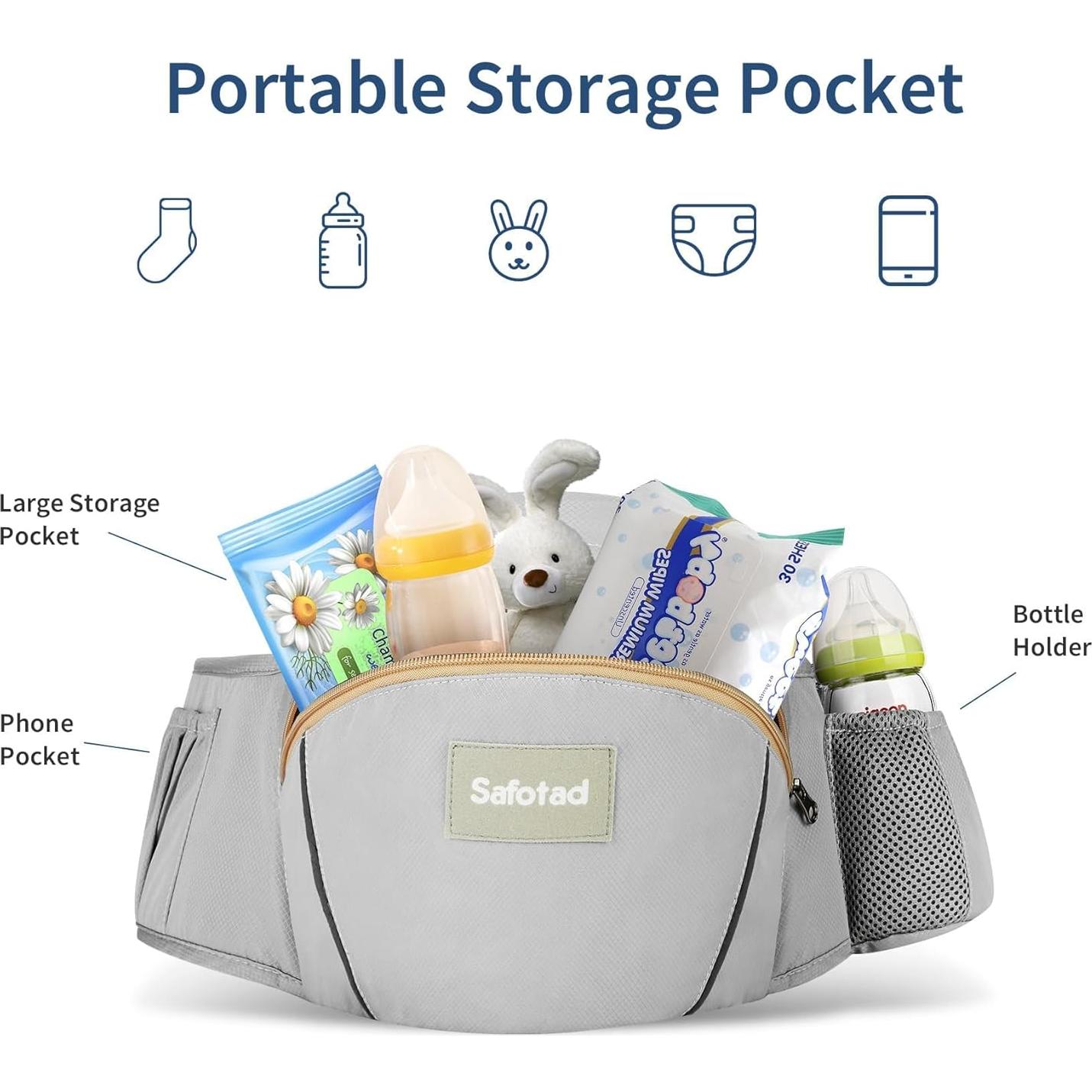 Portabebés Ergonomico Safotad Gris 6 en 1 para Bebés 0-15 kg