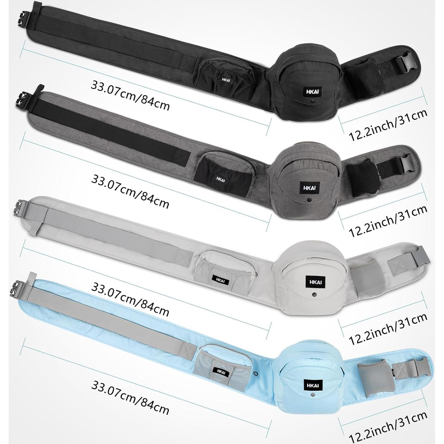 Portabebés de Cadera HKAI Ergonómico Gris Claro 0-20 kg