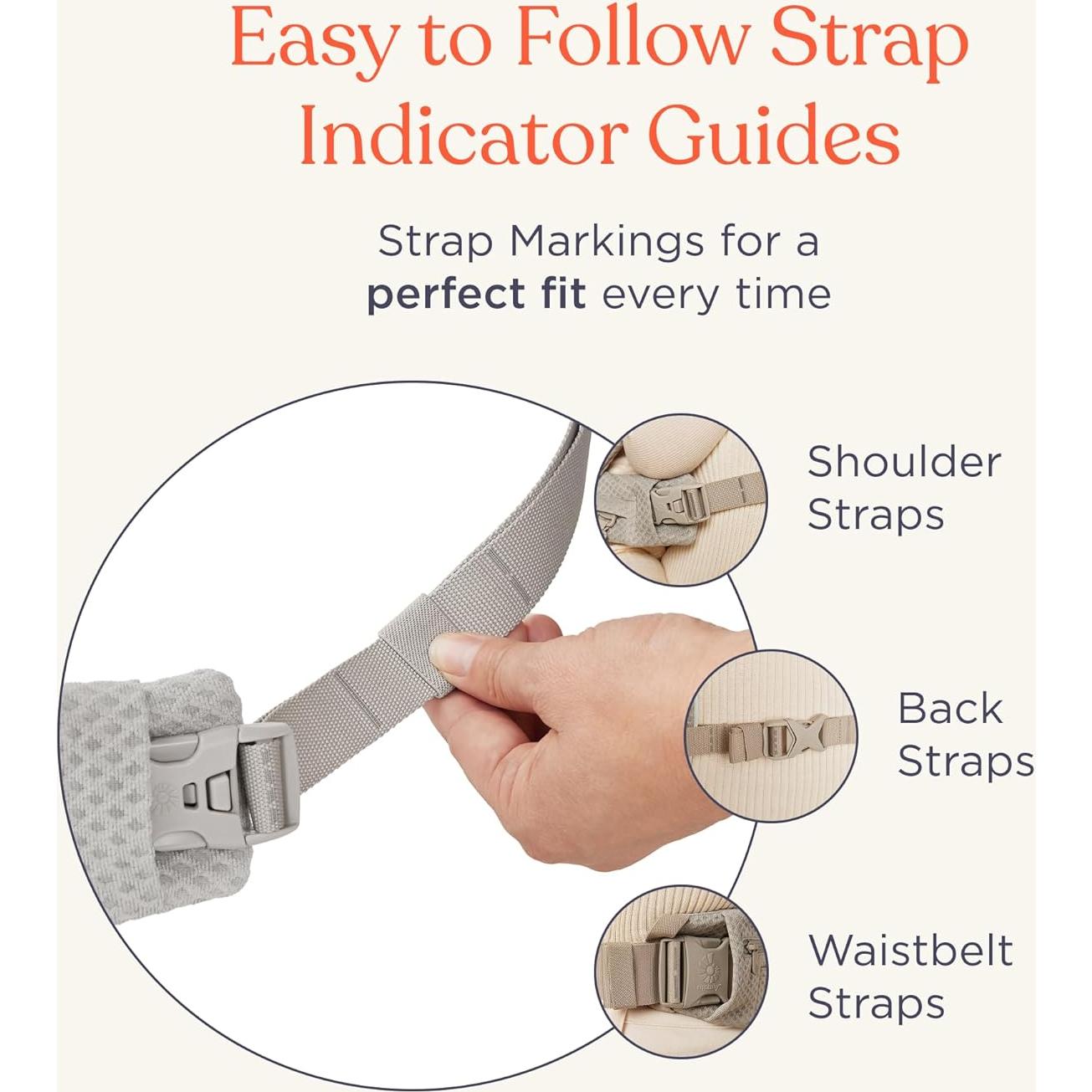 Portabebés Ergobaby Omni Deluxe Malla Beige Natural 3.18-20.41 kg