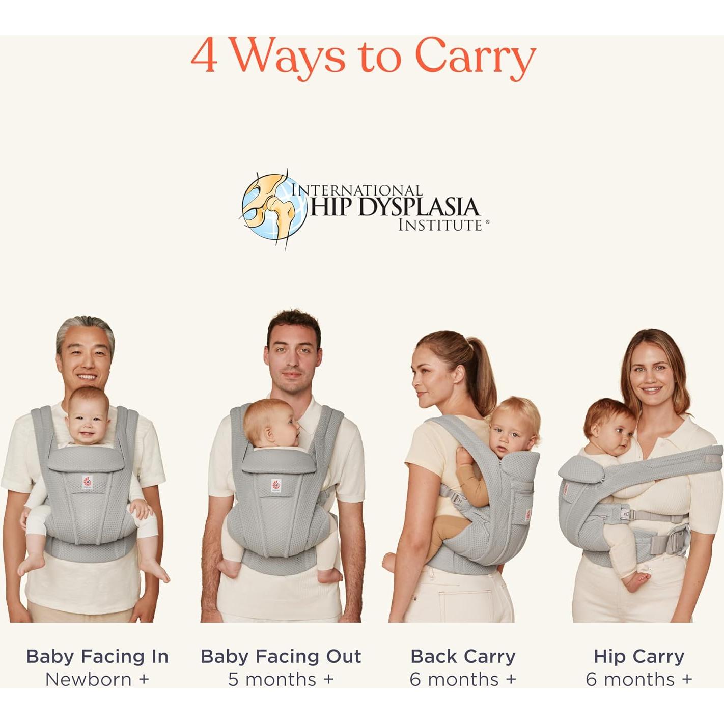 Portabebés Ergobaby Omni Deluxe Malla Beige Natural 3.18-20.41 kg