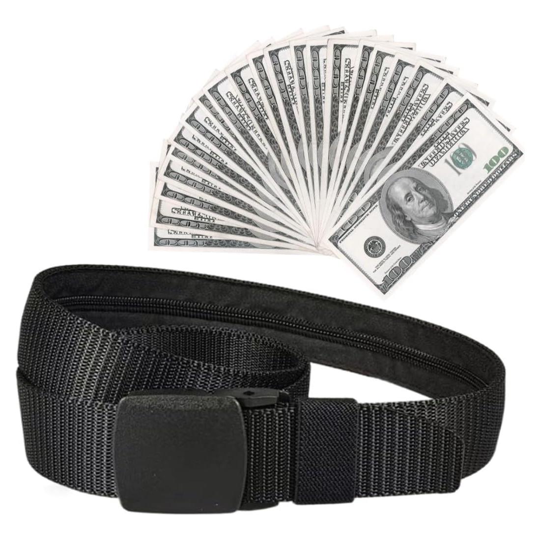 Cinturón de Dinero de Seguridad Secret Stash Mediano Negro