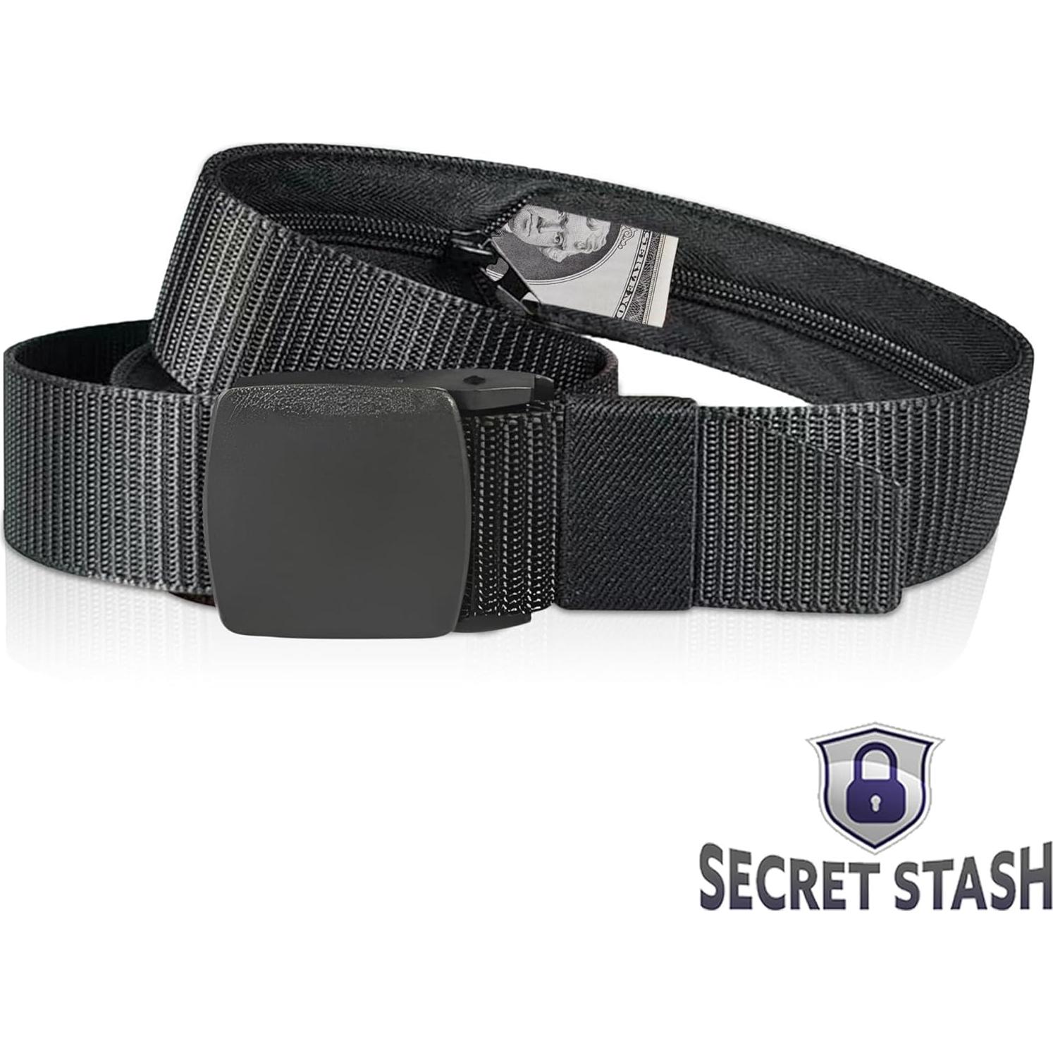 Cinturón de Dinero de Seguridad Secret Stash Mediano Negro