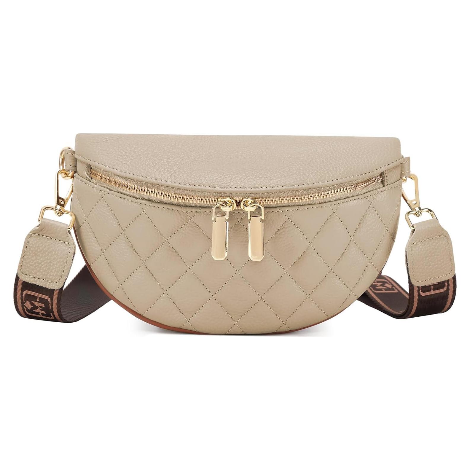 Bolso Cruzado Eslcorri para Mujeres - Mochila de Cintura de Cuero 14x22x6 cm