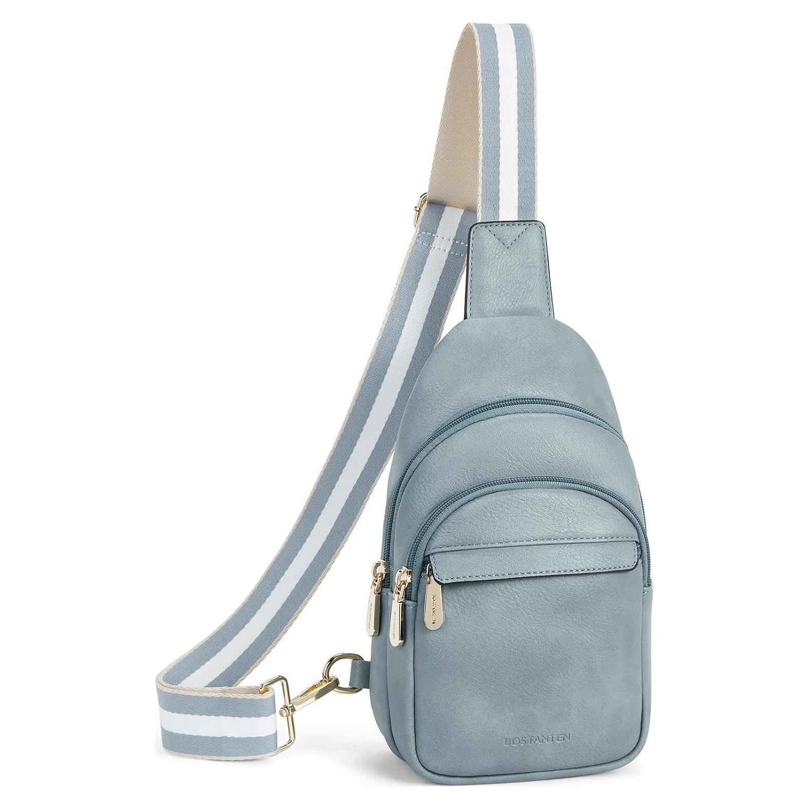 Bolso Bandolera BOSTANTEN para Mujeres de Cuero PU Azul Denim