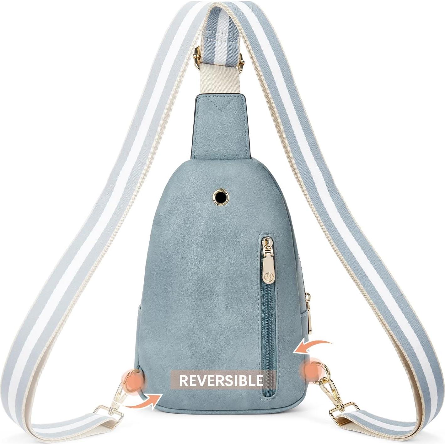 Bolso Bandolera BOSTANTEN para Mujeres de Cuero PU Azul Denim