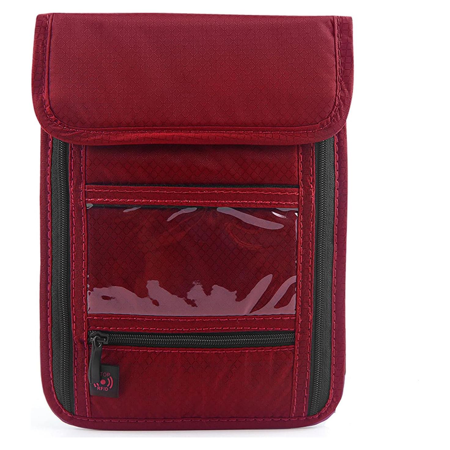 Billetera Portapassaporte BTDAO con Bloqueo RFID Azul Marino