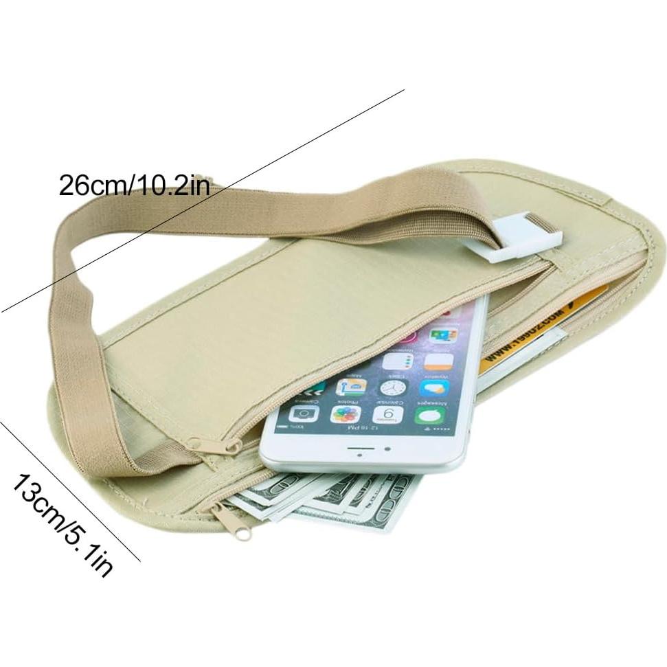 Cinturón de Dinero Kovek Beige para Viajes - Seguridad y Comodidad