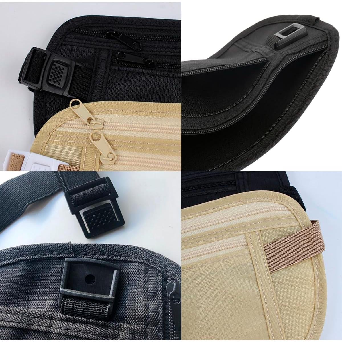 Cinturón de Dinero Kovek Beige para Viajes - Seguridad y Comodidad