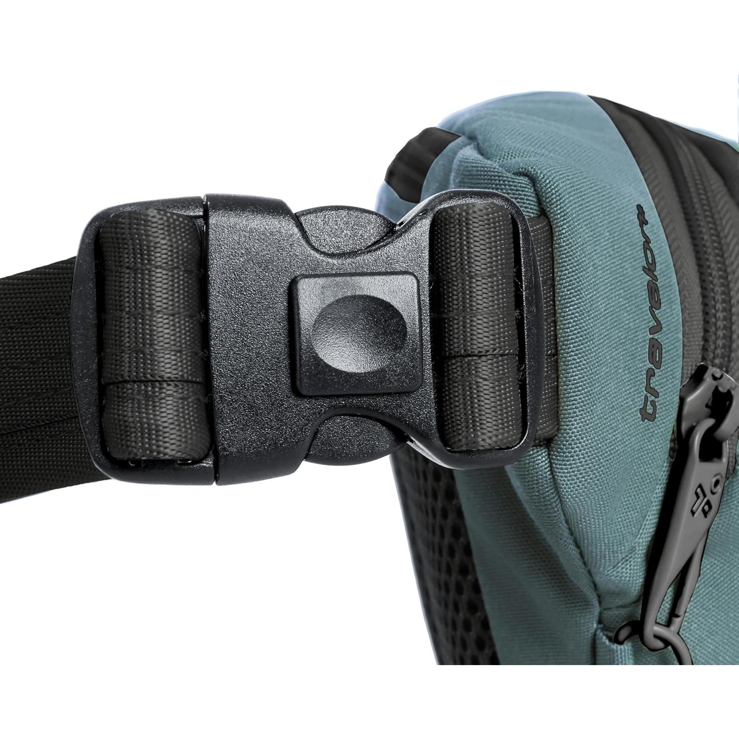 Bolso de Cintura Anti-Robo Travelon 28x15 cm Azul Pizarra